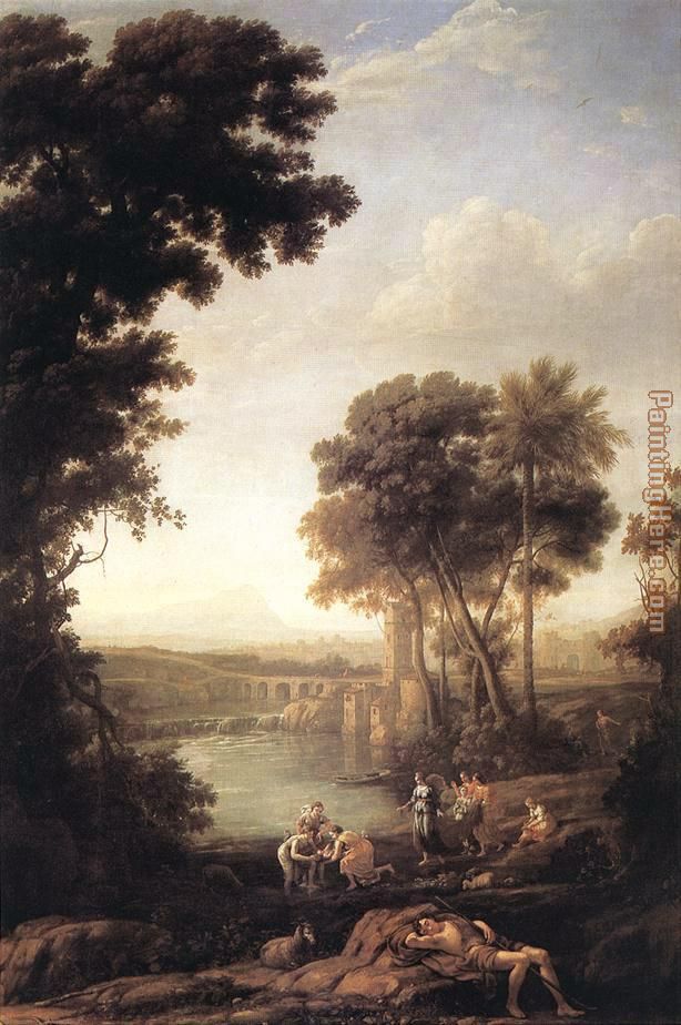 Claude Lorrain Landscape with the finding of Moses